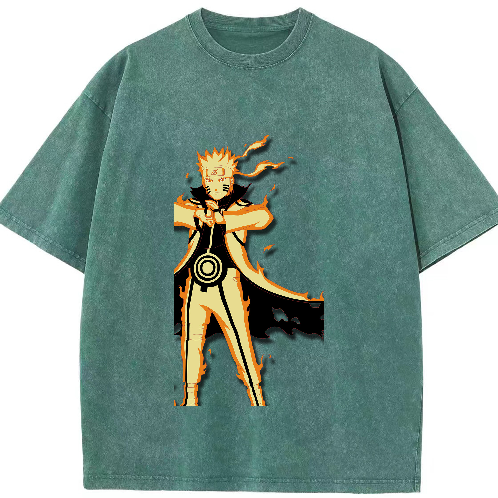 （画像用） NARUTO -ナルト- うずまき ナルト Uzumaki Naruto 綿100% ヴィンテージ風 半袖Tシャツ（フロントプリント）